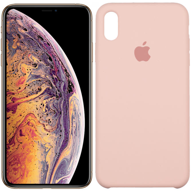 Чехол силиконовый для iPhone Xs Max Розовый