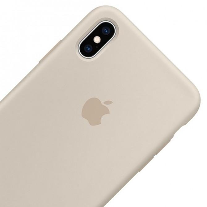 Чехол силиконовый для iPhone Xs Max Пепельно Серый-2