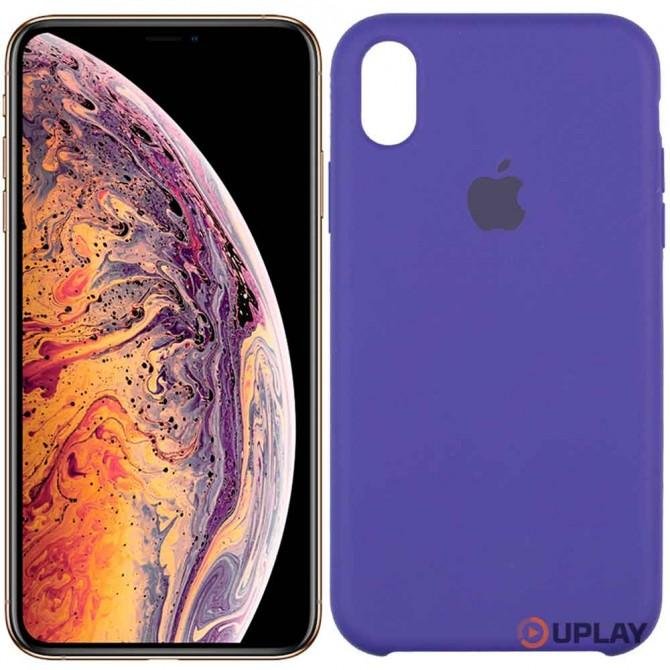 Чехол силиконовый для iPhone Xs Max Тёмно Фиолетовый