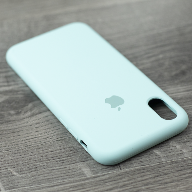 Чохол силіконовий для iPhone Xr Мінтоловий-4