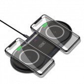 Бездротові ЗП XO WX025 20W 2in1 Black Бездротові ЗП XO WX025 20W 2in1 Black