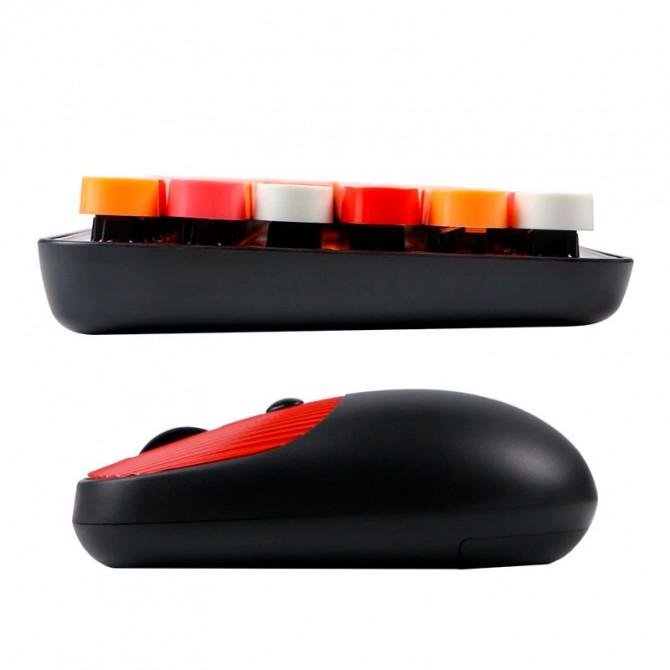 Клавиатура+мышь беспроводной комплект TWolf TF350 Black/Red-1