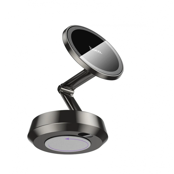 Холдер Hoco H83 Metal ring magnetic (center console) Metal Grey-1