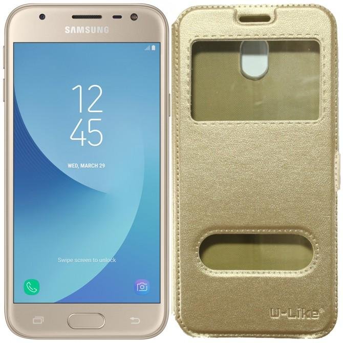Чохол книжка U-Like Simple для Samsung J330 (2017) Золотий