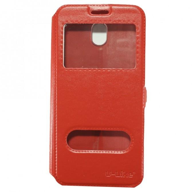 Чехол книжка U-Like Simple для Samsung J330 (2017) Red-1