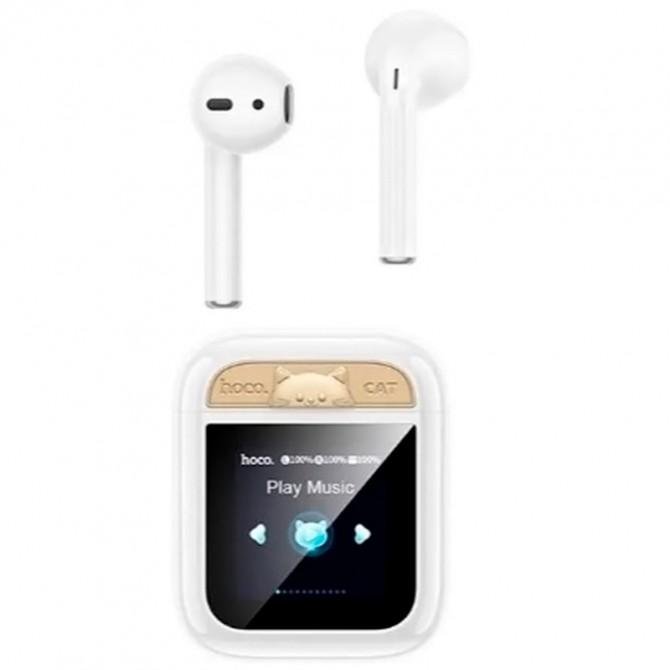 Stereo Bluetooth Наушники Hoco EW86 Cat White-1