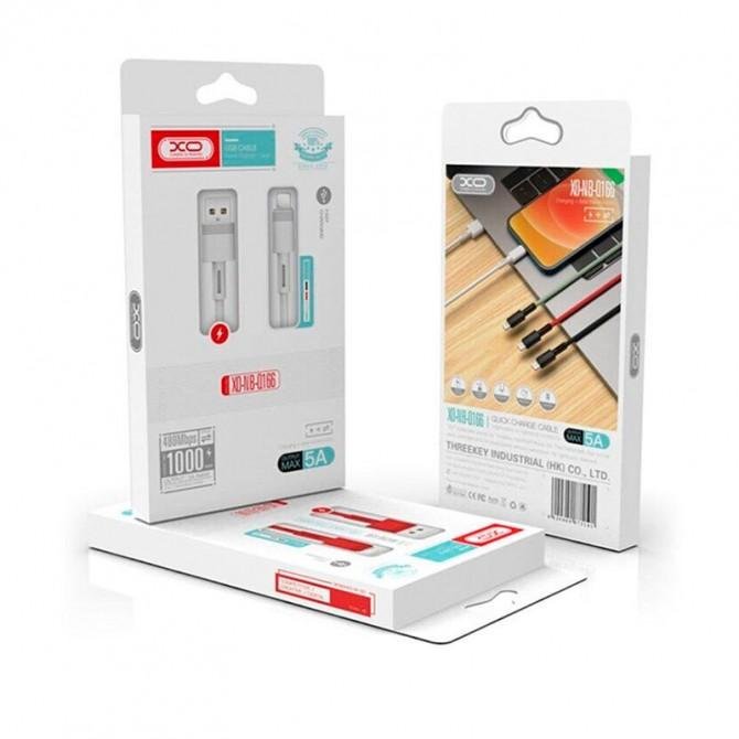 Кабель XO NBQ166 MicroUSB 5A/1m White-1