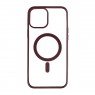 Чехол Color+MagSafe для iPhone 12 Pro Max (07, Бордовый)