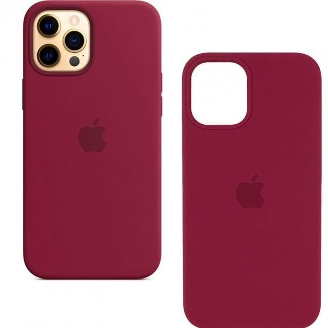 Оригинальный силиконовый чехол для iPhone 12 Pro Max Марсала FULL-2