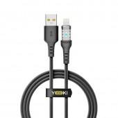Кабель USB YOKI CYBER YK-CY23 Lightning 2.4A 1.2m Черный