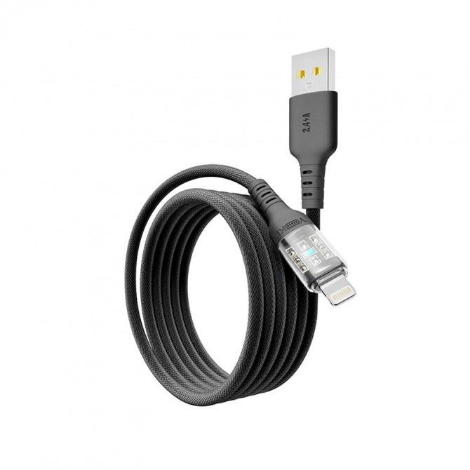 Кабель USB YOKI CYBER YK-CY23 Lightning 2.4A 1.2m Чорний-1