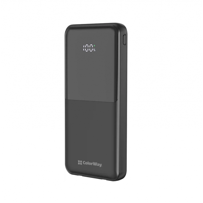 Дополнительная батарея 10000 mAh ColorWay DigiPower CW-PB100LP01BK 22,5W QC+PD Black