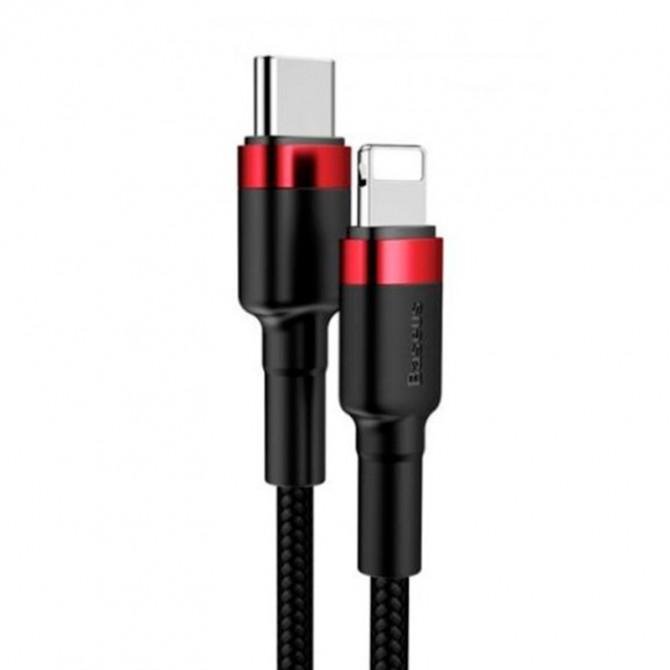 Кабель Baseus Cafule Type-C to Lightning PD 20W (CATLKF-91) Black/Red 1m-1