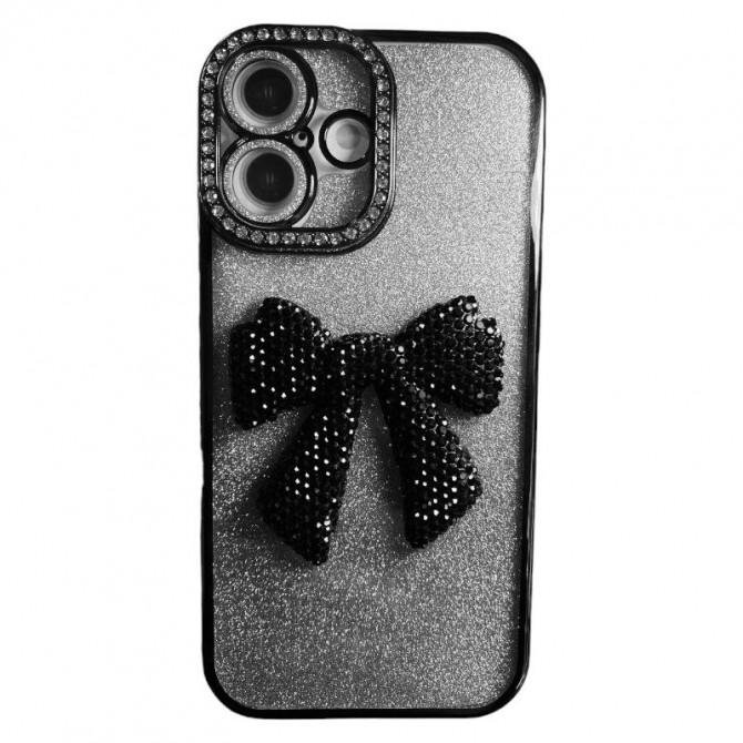 Накладка Glossy Bow для iPhone 16 Black