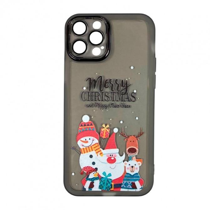 Чехол Christmas Glass Camera iPhone 16 Pro Black