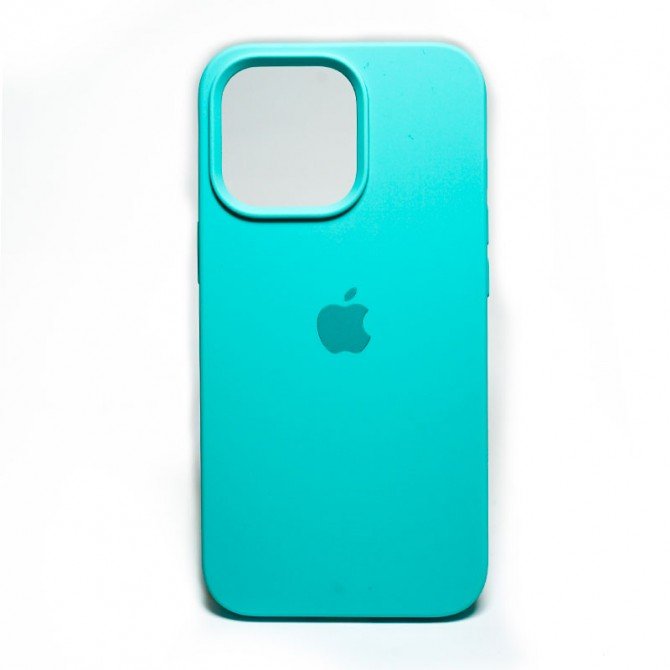 Оригінальний силіконовий чохол для iPhone 13 Ментоловий FULL