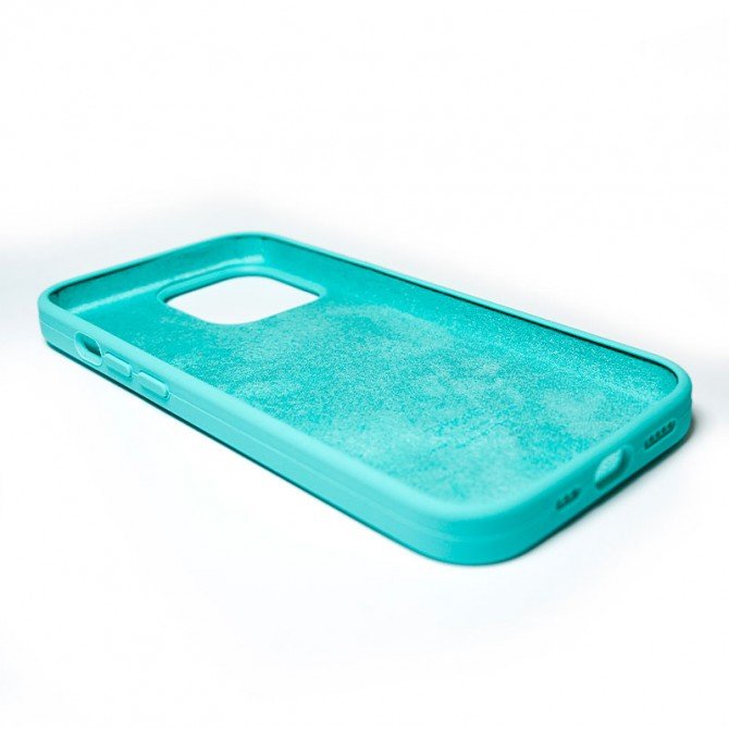 Оригінальний силіконовий чохол для iPhone 13 Ментоловий FULL-1