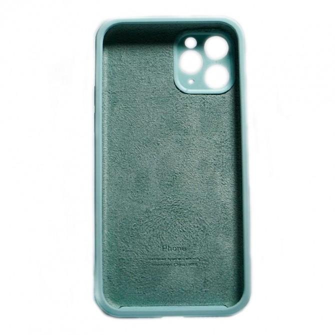Оригинальный силиконовый чехол для iPhone 11 Pro Пастельно Голубой FULL (SQUARE SHAPE)-1