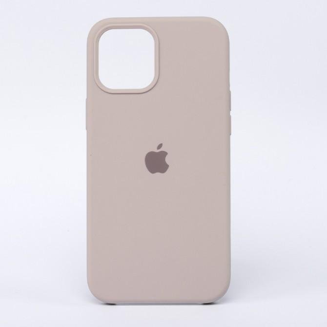 Оригинальный силиконовый чехол для iPhone 12 /12 Pro Темно Бежевый