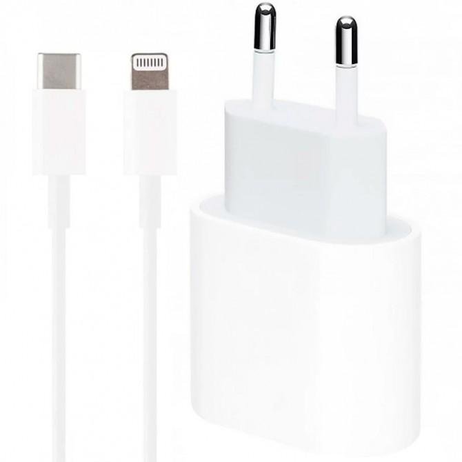 Мережевий зарядний пристрій Charger Type-C 18W + Cable Type-C to Lightning (MU7V2ZM/A) (box)