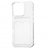 Чохол накладка-кардхолдер для iPhone 15 Pro Max Прозорий