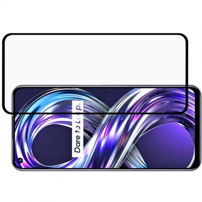 Защитное стекло для Realme 8/8 Pro Full Glue (0.3 мм, 2.5D, чорне)-1