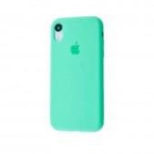 Оригинальный силиконовый чехол для iPhone Xr Мятный FULL