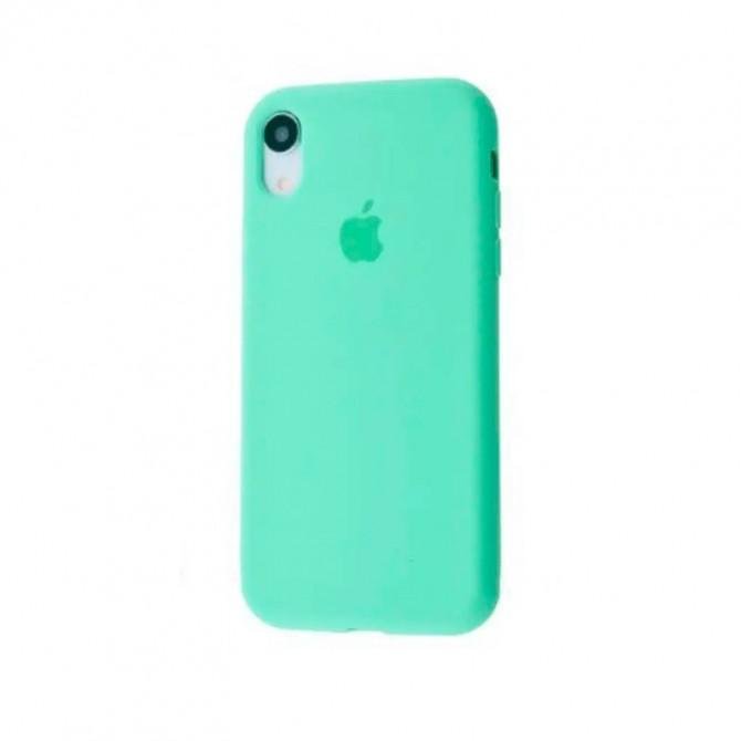 Оригинальный силиконовый чехол для iPhone Xr Мятный FULL