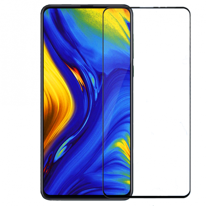 Защитное стекло для XIAOMI Mi Mix 3 Full Glue (0.3 мм, 2.5D, чёрное)