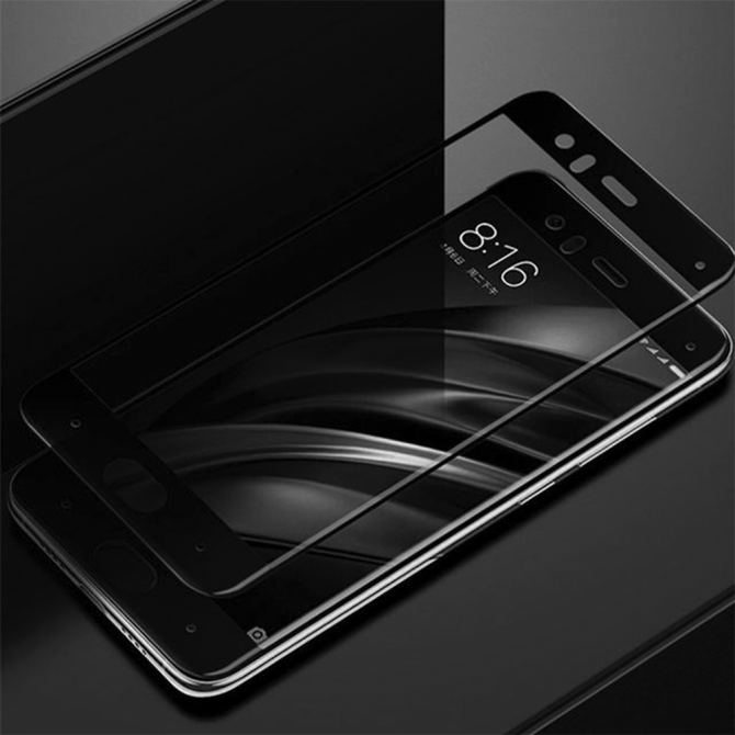 Защитное стекло для XIAOMI Mi6 Full Glue (0.3 мм, 2.5D, чёрное)-4