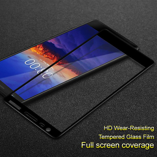 Защитное стекло для NOKIA 3.1 Full Glue (0.3 мм, 2.5D, чёрное)-3