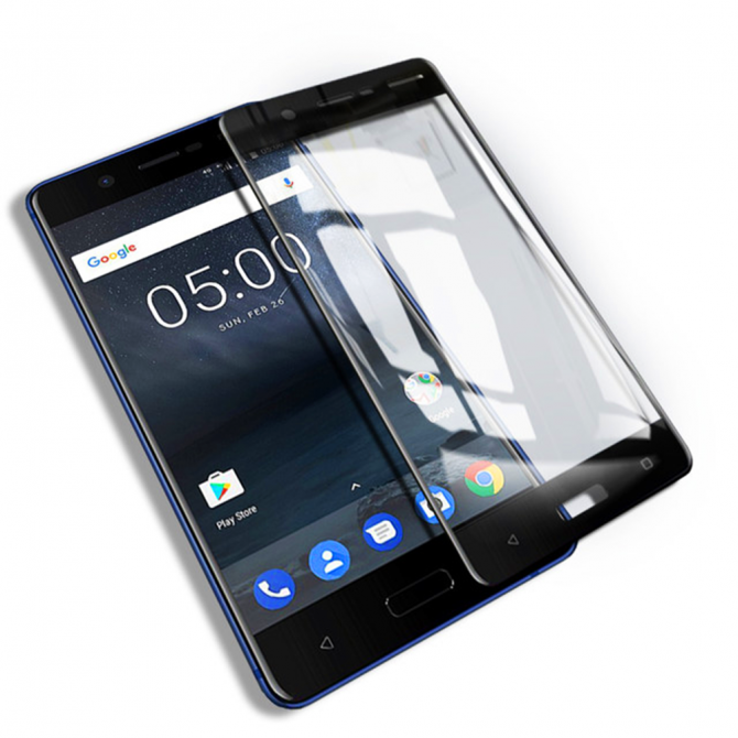Захисне скло для NOKIA 5 Full Glue (0.3 мм, 2.5D, чорне)-1