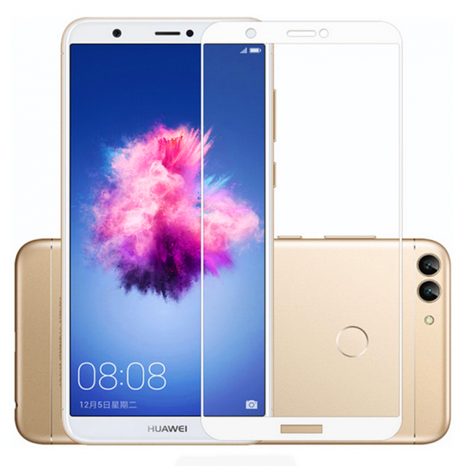 Защитное стекло для HUAWEI P Smart Full Glue (0.3 мм, 2.5D, белое)
