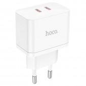 МЗП 1USB + Type-C Hoco N29 Triumph PD35W+QC3.0 White+ Cable Type-C to Type-C