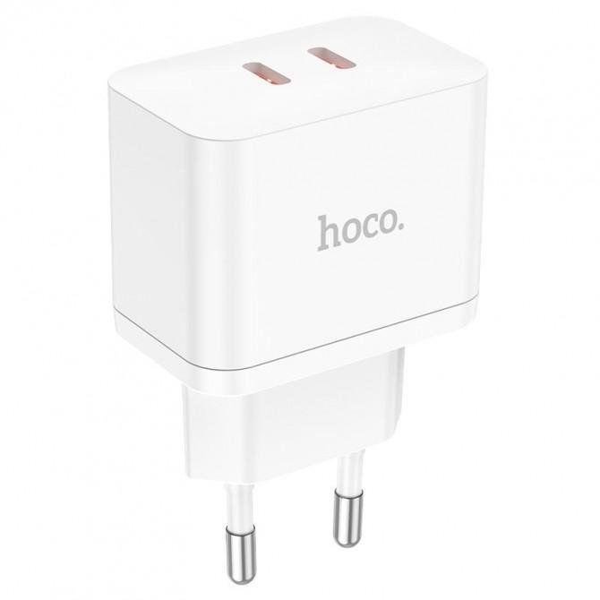 МЗП 1USB + Type-C Hoco N29 Triumph PD35W+QC3.0 White+ Cable Type-C to Type-C