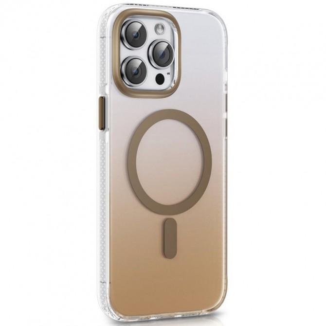 Чехол TPU+PC Shadow with MagSafe для Apple iPhone 15 Pro (6.1") Quicksand gold