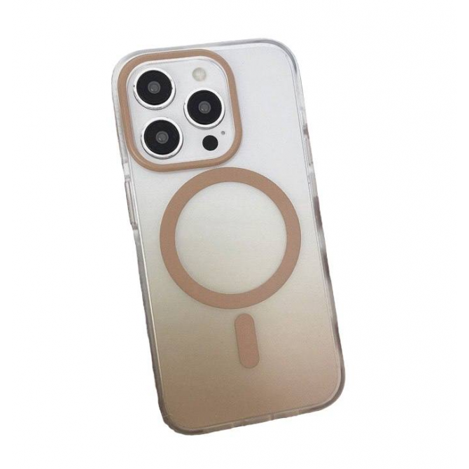 Чехол TPU+PC Shadow with MagSafe для Apple iPhone 15 Pro (6.1") Quicksand gold-1