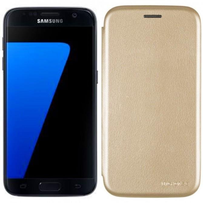 Чохол книжка U-Like Best для Samsung G930 Galaxy S7 Золотий