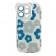 Чехол Flower Bush series for iPhone 15 Pro Blue/White