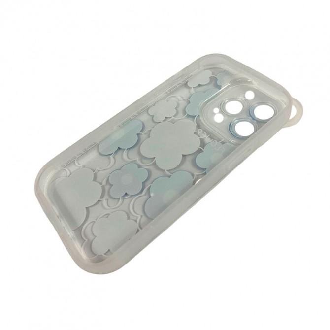 Чохол Flower Bush series for iPhone 15 Pro Blue/White-1