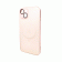 Чехол AG Glass Matt Frame Color MagSafe Logo for Apple iPhone 13 Pro Max Chanel Pink