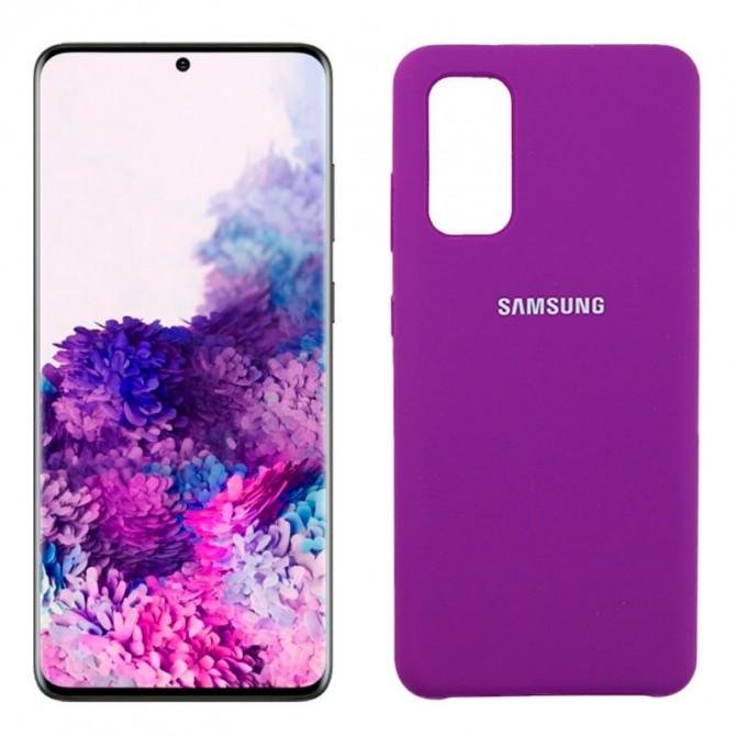 Чехол накладка Original Soft Case Samsung Note 20 Фиолетовый FULL