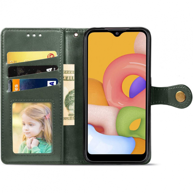Чохол-книжка GETMAN Gallant for Samsung A07 Green-3
