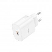 Мережевий зарядний пристрій 1Type-C Borofone BA82A PD25W White Мережевий зарядний пристрій 1Type-C Borofone BA82A PD25W White