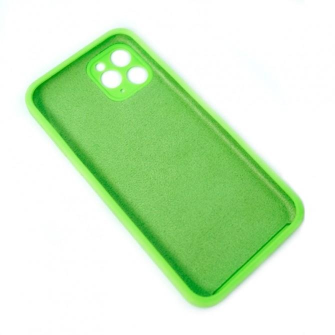 Оригинальный силиконовый чехол для iPhone 11 Pro Неоново Зеленый FULL (SQUARE SHAPE)-1