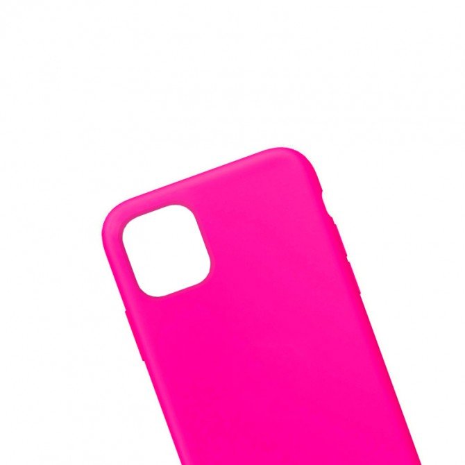 Силіконовий чохол для iPhone 13 Яскраво рожевий FULL (без лого)-2