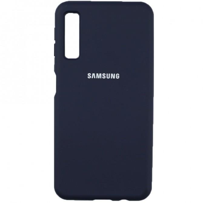 Чехол Soft Case для Samsung A750 Galaxy A7 2018 Тёмно Синий FULL-1