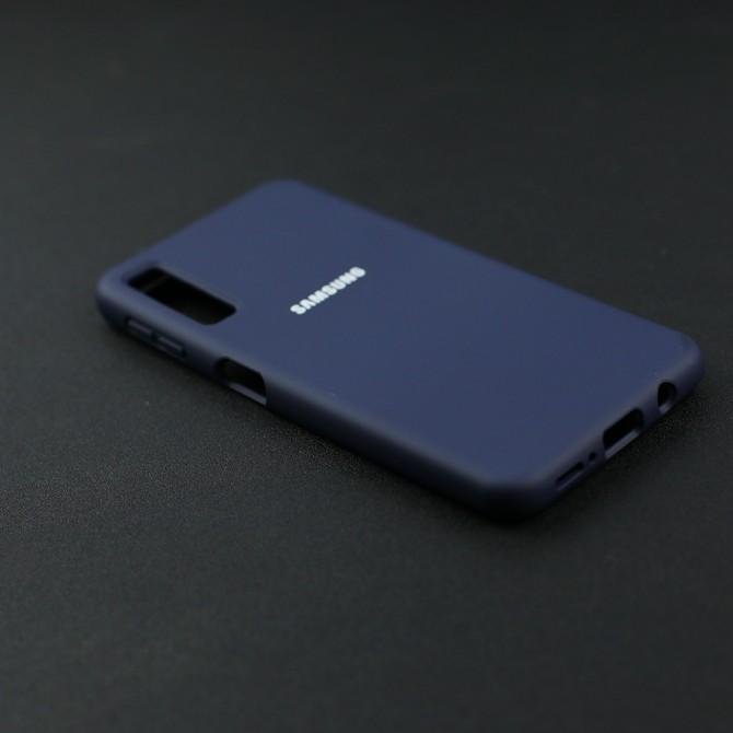 Чехол Soft Case для Samsung A750 Galaxy A7 2018 Тёмно Синий FULL-4