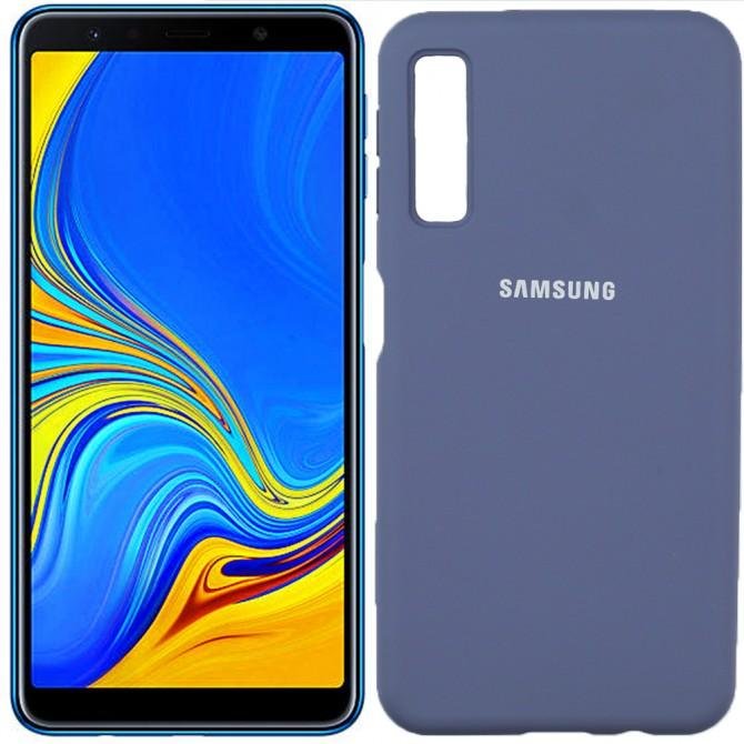 Чехол Soft Case для Samsung A750 Galaxy A7 2018 Светло Серый FULL