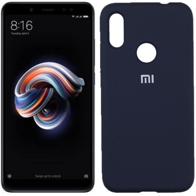 Чехол Soft Case для Xiaomi Redmi Note 5 Pro Тёмно Синий FULL